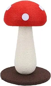 Scratching Post, Scratch Resistant & Space Saving Mushroom Cat Tree, Cute Sisal Scratcher, Aesthetic Furniture, Tower, Stand for Kitten