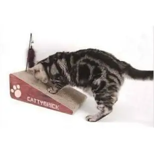 ●玩具● CATTYBRICK 貓玩具 躲躲喵系列 爪印斜坡貓抓板