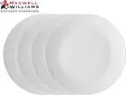 Set of 4 Maxwell and Williams White Basics Coupe Dinner Plate 27.5cm+..