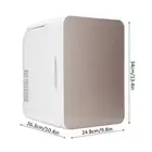 Mini Fridge 10 Liters Gold Portable Refrigerator Cooler Warmer For Office C New