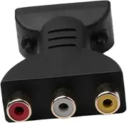 Yardenfun 1pc Durable Converter USB Av Converter Av Adapter Converter to Adapter Video Converter Video Output Adapter Multi Function Adapter High-Definition Cable Adapter Copper Black