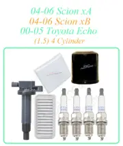 Tune Up Kit Fit 04-06 Scion xA xB 00-05 Toyota Echo 1.5 Coil Spark Plugs Air oil (for: Toyota)