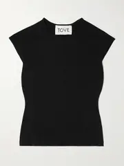 [TOVE] TOVE - Deca Stretch-jersey Top - Black - FR 40 FR 40 Black