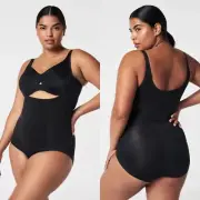Spanx NEW small OnCore Sculpting Open-Bust Panty Bodysuit very black