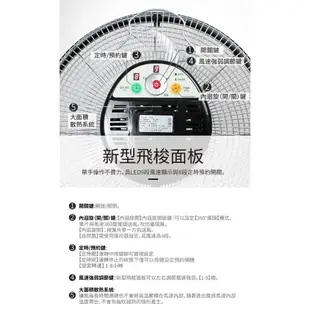 中央牌福利品 KDS-141SR(黑色) 14吋DC節能內旋式遙控型9段式循環立扇-厚底旗艦款-塑膠葉片