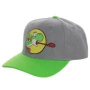 Bioworld Super Mario Yoshi Tongue Green Precurve Snapback Hat NEW