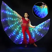 LED Angel Wings with Headband Light Up Butterfly Cape Colorful Butterfly KoYzD