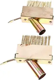 ANDRESLAD 2Pcs Steel Wire Brush Weeding Tool Durable Manual Garden Cleaning Brush for Grout Sidewalk Block Paving Heavy Duty Remover Tool for Moss Debris Removal