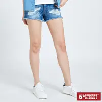 在飛比找momo購物網優惠-【5th STREET】女牛仔短褲-中古藍