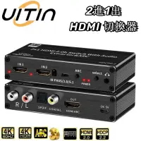 在飛比找蝦皮購物優惠-4K HDMI 2x1影音分離分離器 2進1出切換器帶音頻分