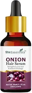 She Essentials Onion Hair Serum - Nourishing and Silky Shiny & Smooth Serum 30 ml Pack of 1