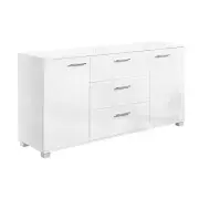 High Gloss Sideboard Storage Cabinet Cupboard - White