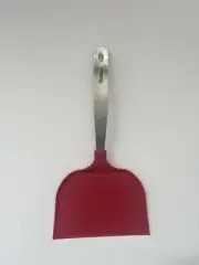 Jumbo Cookie Spatula 6 1/2 Inch Wide Stainless Steel Handle Nylon Red