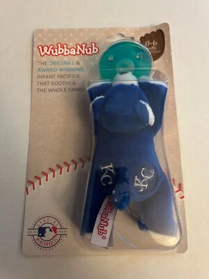WubbaNub MLB Kansas City Royals Plush Pacifier 0-6 Months (New/Sealed)