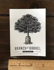 Centennial BRANCH & BARREL Distillery STICKER Colorado Brewery Whiskey Distiller