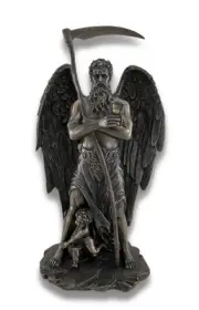 Chronos `Father Time` Standing with Child Playing at His Feet