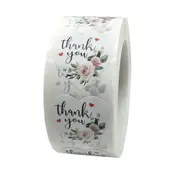 500pcs Thank You Stickers Heart Floral Seal Labels Cute Paper Stickers For Wedding Party Cards Envelope Stationery Stickers