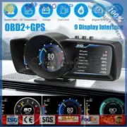 3.5'' Three Screen OBD2+GPS Smart Car Speedometer HUD Gauge Head-Up Display New