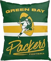 Northwest Official NFL Green Bay Packers Nostalgic Proud Decorative Pillow, Team Colors, 15" x 12"