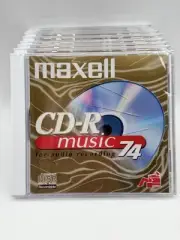 NEW SEALED 9 Nine Maxell Blank CD-R74 CD’s Recordable 74 Min. Compact Disc