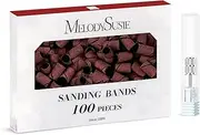 MelodySusie 100 pcs Professional Sanding Bands for nail drill, 180 Grit Efile Sanding Piece Set