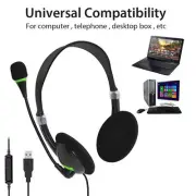 USB Headset With Microphone Noise Cancelling Computer Headphones FFG LAM