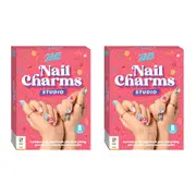 2x Zap! DIY Nail Charms Studio w/ 32-Page Book Kids/Children Fun Art Craft 8y+