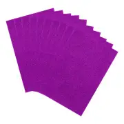 10 Sheets Glitter Foam Sheets Craft Adhesive Sheets EVA Foam Sheets Dark Purple