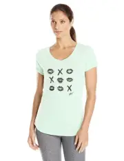 Betsey Johnson Women's Tic Tac Toe V Neck Tee