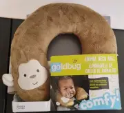 On The Go Goldbug Monkey Animal Neck Roll Plush Travel Pillow Infant Toddler New