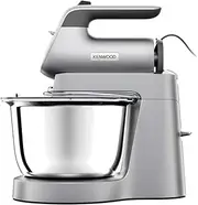 [KENWOOD] Chefette Stand Mixer and Hand Mixer All-in-One HMP54.​000SI, Includes Beaters and Dough Hooks, 3.5L Capacity Stainless Steel Bowl, Variable Speed and Pulse Function, 650W, Silver