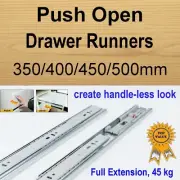 Push Open Cabinet Cupboard Kitchen Vanity Drawer Runners / Slides
