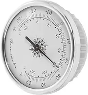 TOGEVAL Thermometer Home Decor Indoor Temperature Gauge Wall Mount Hygrometer Stove Hygrometer Silver Abs