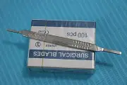 Brand New Scalpel Blade Handel( #3 & #4) 100 surgical sterile blades # 21 # 15