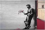 Banksy(Man-7) Famous Oil Paintings Reproduction Giclee Canvas Prints on Canvas Artwork Pictures on Canvas Wall Art for Home Office Decorations(65x97cm_26x39in,Unframed)
