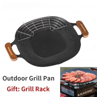 Cookware Grill Picnic Plate Set Camping Non-stick Outdoor Cutlery Travel Cooker
