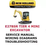 NEW HOLLAND E27B SR MINI EXCAVATOR MANUAL REPAIR ENGINE SHOP SERVICE PDF