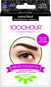 Brow Colour Kit Natural Black - New Gentle Plant Extract Formulation and Applica