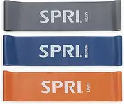 'SPRI Loop Bands 3-Pack - Resistance Band Kit Set, 3 Levels of Resistance - Exercise Bands for Strength Training, Flexibility, & Body Workout - Versatile Fitness Tool - Light, Medium, Heavy