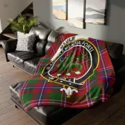 Maule Clan Tartan Blanket – Scottish Crest Throw, Soft & Cozy