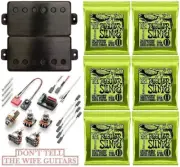 EMG F JH SET JAMES HETFIELD BRUSHED BLACK CHROME FLOYD SPACED SHORT POTS STRINGS