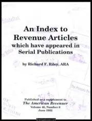 Riley, An Index to Revenue Articles Which Have Appeared in Serial Publications
