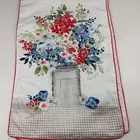 Storehouse Americana Fabric Beaded Table Runner Patriotic Red White Blue Flowers