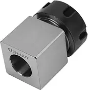 Carbon Steel Square Collet Chuck Block High Accuracy CNC Lathe Tool Holder for Long Parts Machining Silver 1 Piece (ER32)