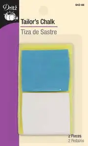 2 Pack - Dritz 642-66 Tailor's Chalk, 2 Count Each Color Blue, White