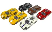 6pc AFX MEGA G+ HO Slot Car 1966 1967 Ford GT40 Mk.IV Lemans Sebring NEW ON CARD