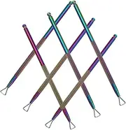 ARTSEWPLY 6pcs Stainless Steel Cuticle Pusher and Nail Polish Remover Tool Set High-precision Nail Dotting Tools for Home and Salon Use Manicure Accessories