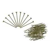 100Pcs Flat Head Pins for Jewelry Making 45mm Brass 20 Gauge Bronze