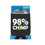 98 Percent Chimp - Funny Novelty Stubby Holder With Base