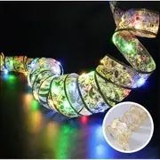 Christmas Tree Ribbon Lights 5 Meters LED Hanging Fairy Lights for Christmas Decoration Party -Style 1